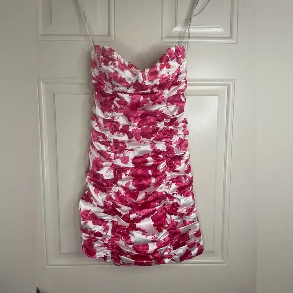 lovers and friends pink floral dress Romy Mini Dress